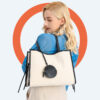 Women's Canvas Tote Bags in Beige