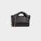 Damen Lederhandtaschen mit Klappe in Schwarz