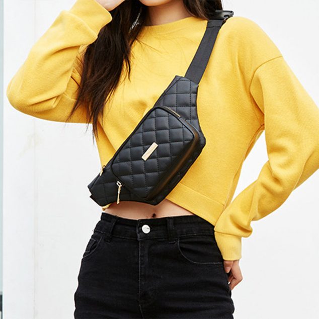 Women's Quilted Multi-Pocket Cross Body Fanny Packs