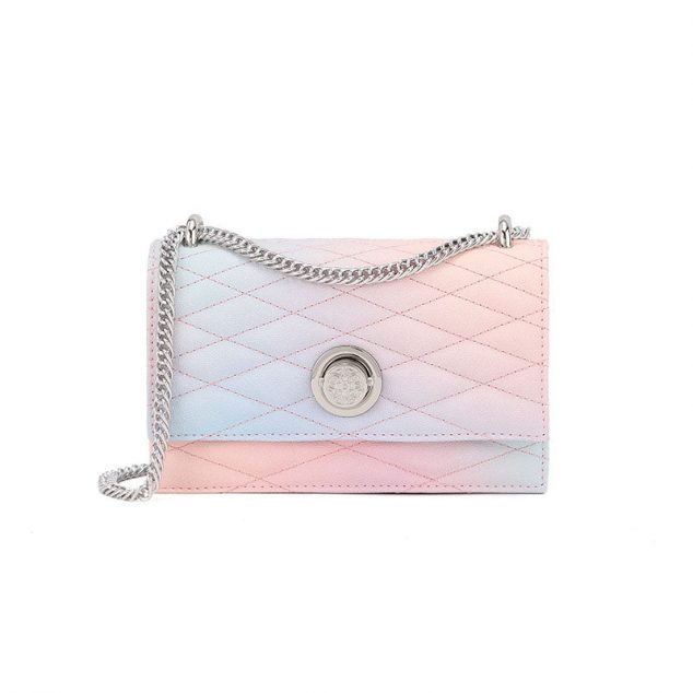 Women's Gradient Quilted Small Crossbody Bags with Chains