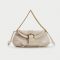 Damen Ketten Vegan Leder Baguette Taschen in Elfenbein