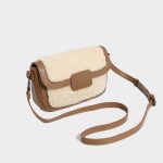 Damen Lammfell Fuzzy Messenger Taschen