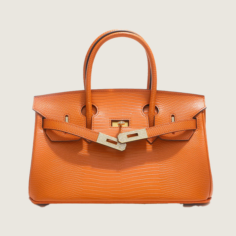 Women's Leather Lizard Print Handbags - ROMY TISA