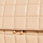 Women's Quilted Genuine Leather Shoulder Bags in Apricot