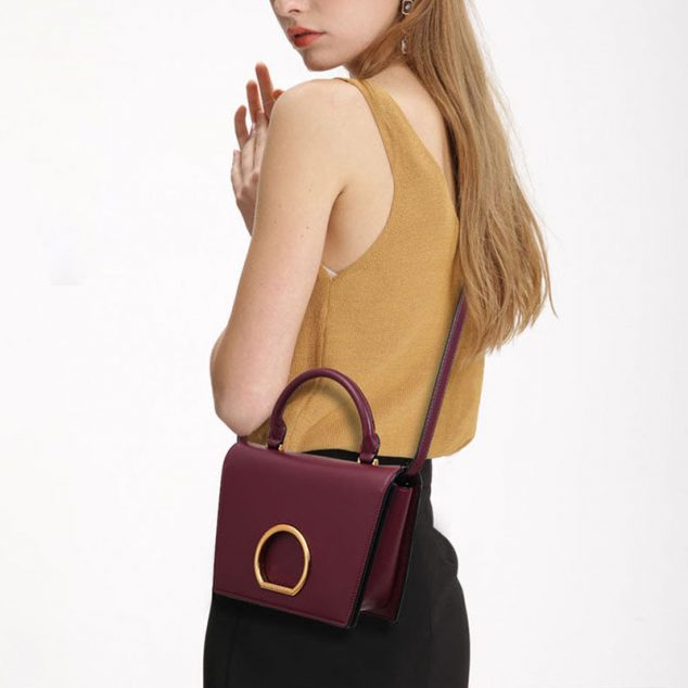 Women's Top Handle Shoulder Bags in Vegan Leather