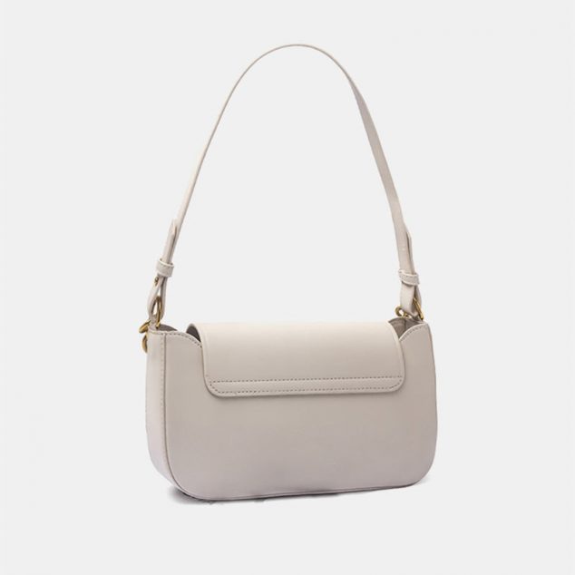 Women's Baguette Bags with Chains Pearls in Vegan Leather