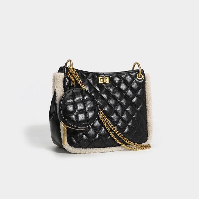 Women's Furry Printed Handbags - ROMY TISA