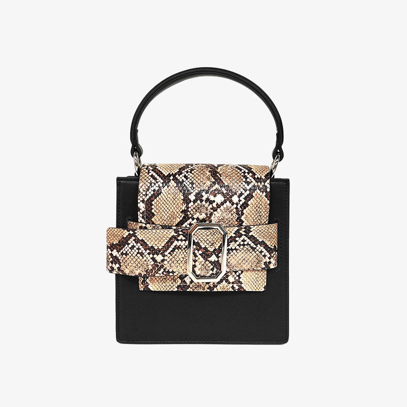Python Handtaschen aus echtem Leder mit Schulterriemen für Damen