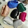 Women's Full Rhinestones Knoted Genuine Leather Clutch Bags