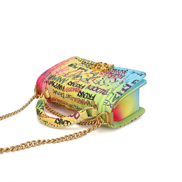 Women's Graffiti Quilted Large Chain Bags - ROMY TISA