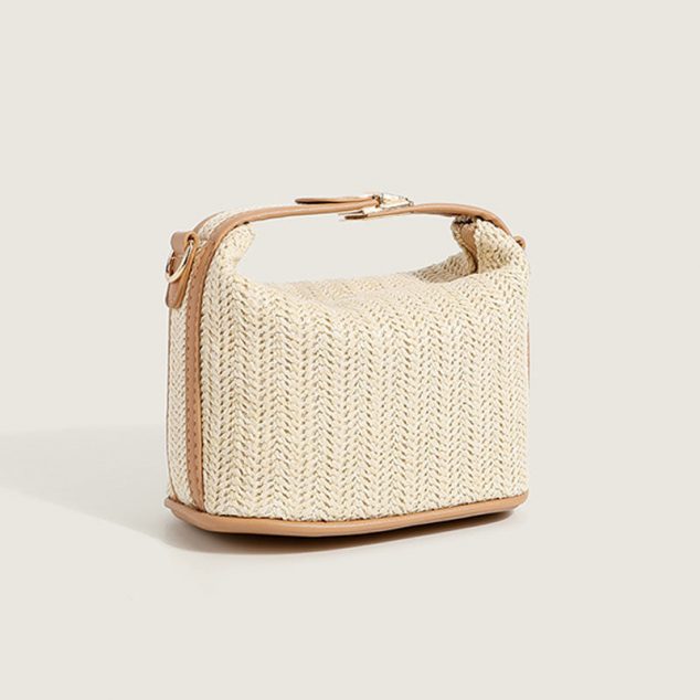 Beige gewebte Damen Crossbody Handtaschen
