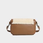 Damen Lammfell Fuzzy Messenger Taschen