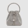Women's Small Rhinestone Clutch Bucket Bags