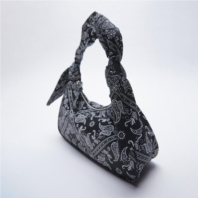 Women's Floral Hobo Baguette Bags in Black