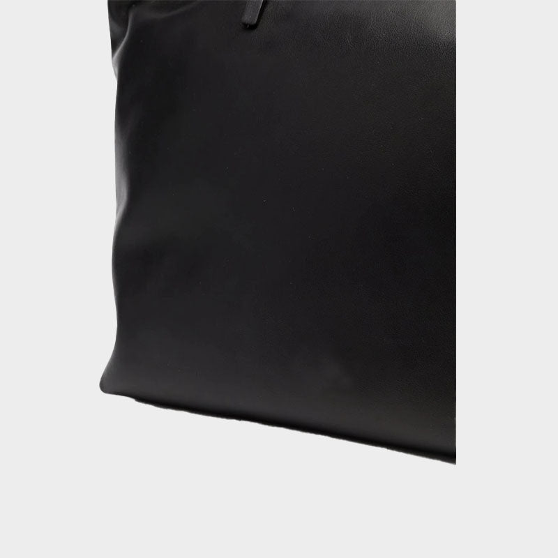 Women's Waves Black Leather Tote Bags