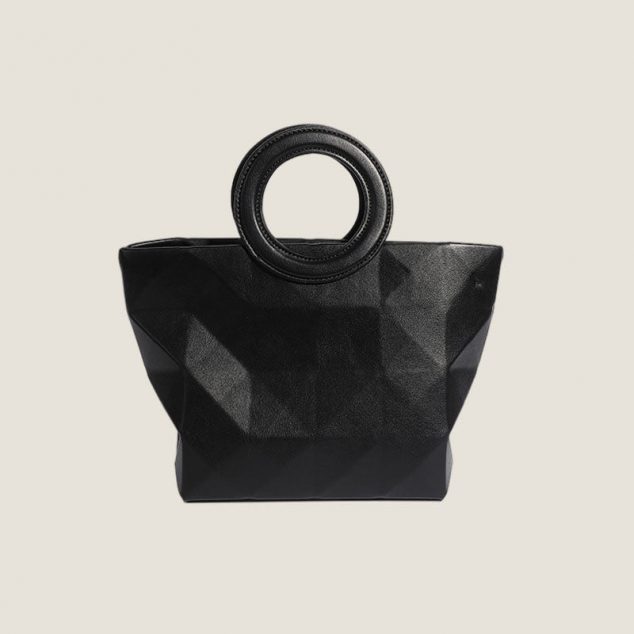 Women's Geometric Top Handle Tote Bag with Shoulder Strap