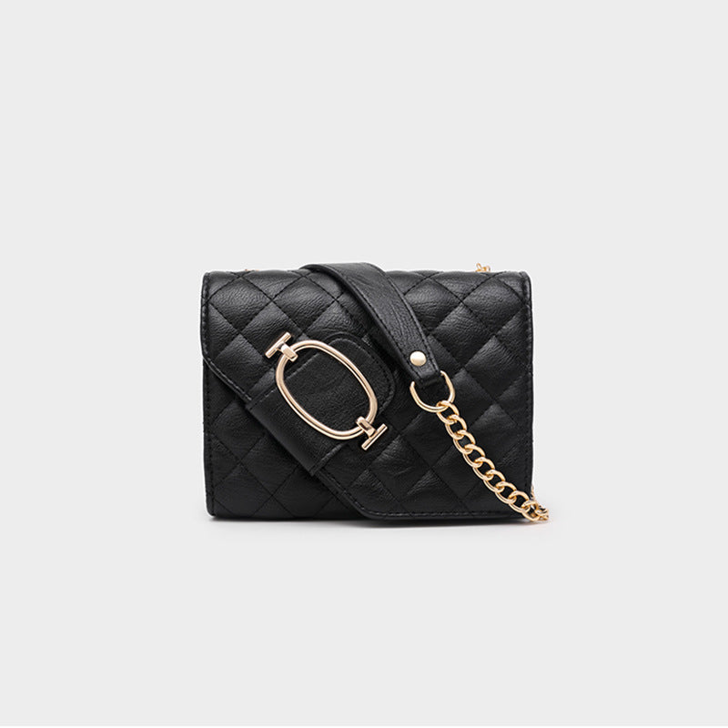 Women's Quilted Chains Mini Crossbody Bags with Buckle