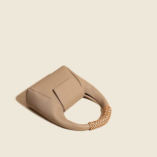 Women's Leather Minimalism Woven Top Handle Handbags