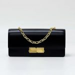 Women's Genuine Leather Clutch Purse with Shoulder Chains