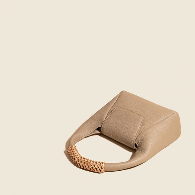Women's Leather Minimalism Woven Top Handle Handbags