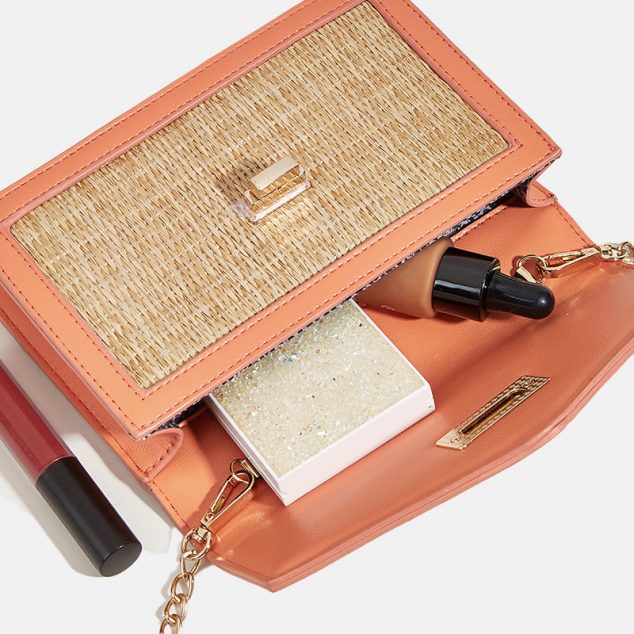 Women's Envelope Woven Flap Crossbody Bags