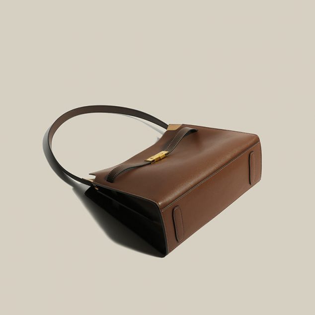 Women's Square Genuine Leather Crossbody Purse