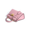 Women's Faux Ostrich Leather Top Handle Handbags with Lock