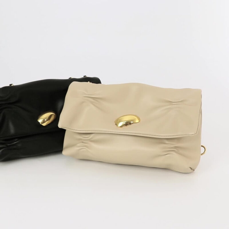 Women's Slouchy Chain Bags in Vegan Leather