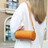 Women's Genuine Leather Minimal Cylinder Bags