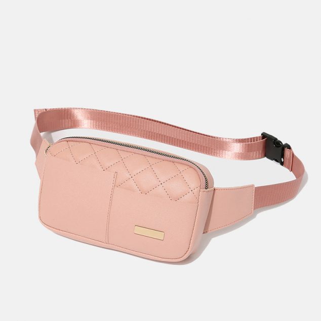 Women's Stitching Quilted Waist Packs Sling Bags