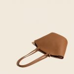 Minimalistische Eimer-Taschen aus echtem Leder mit Innentasche für Frauen