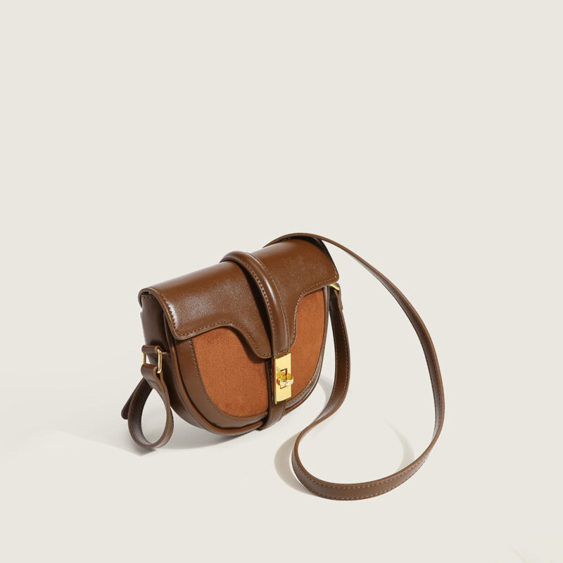 Women's Buckle Saddle Bags in Vegan Leather