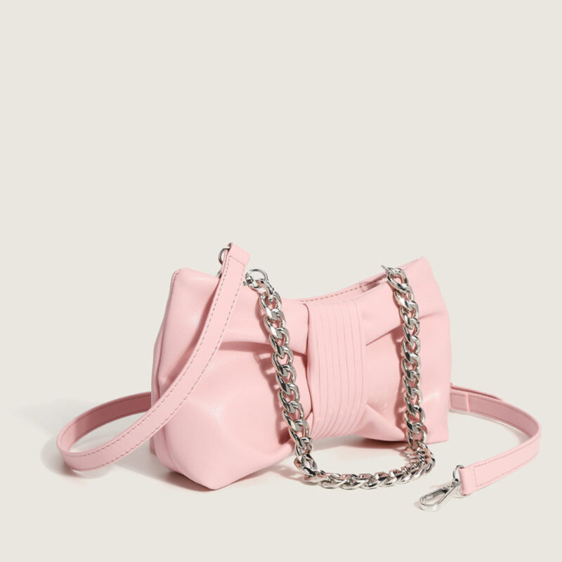 Women's Chains Large Bowknot Baguette Bags