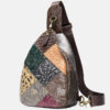 Women's Stitching Genuine Leather Crossbody Sling Bags