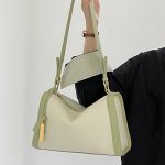 Women's Genuine Leather Minimal Shoulder Baguette Bags