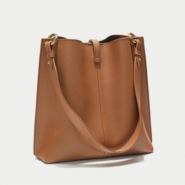 Sacs fourre-tout en cuir pour femmes avec pochette intérieure