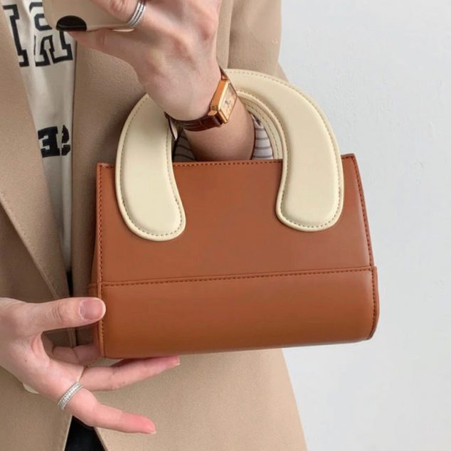Petit sac à main en cuir véritable pour femmes