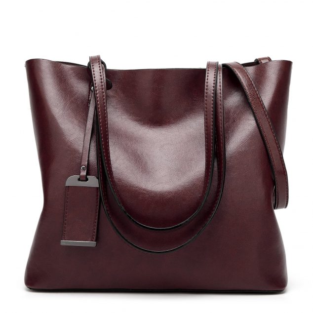 Women's Soft Vegan Leather Minimal Tote Bags