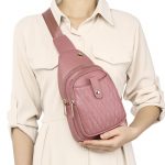 Gesteppte Mehrtaschen-Slingtaschen für Frauen