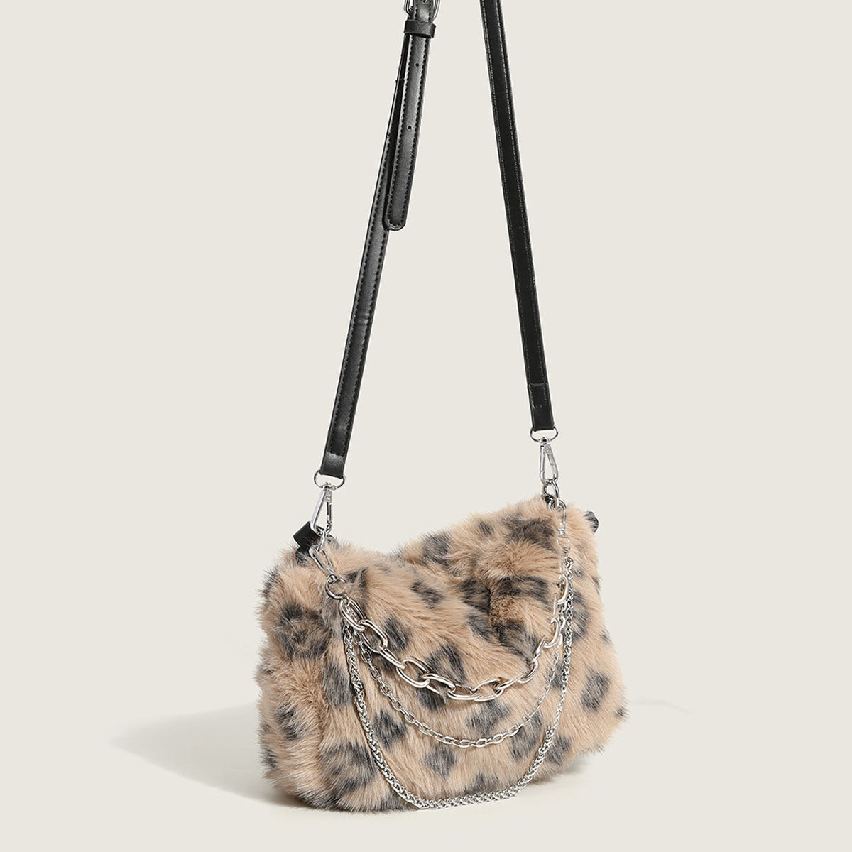 Women's Furry Printed Handbags - ROMY TISA