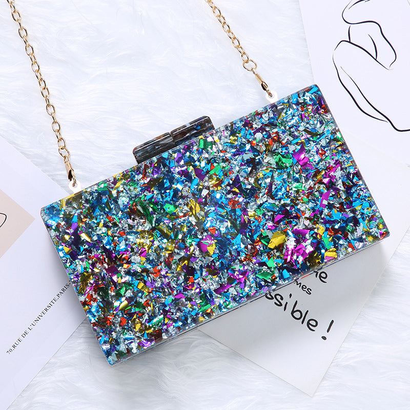 Women's Sequined Square Evening Clutch Bags