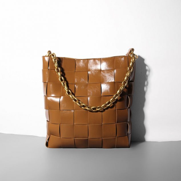 Women's Woven Tote Bags in Genuine Leather - ROMY TISA