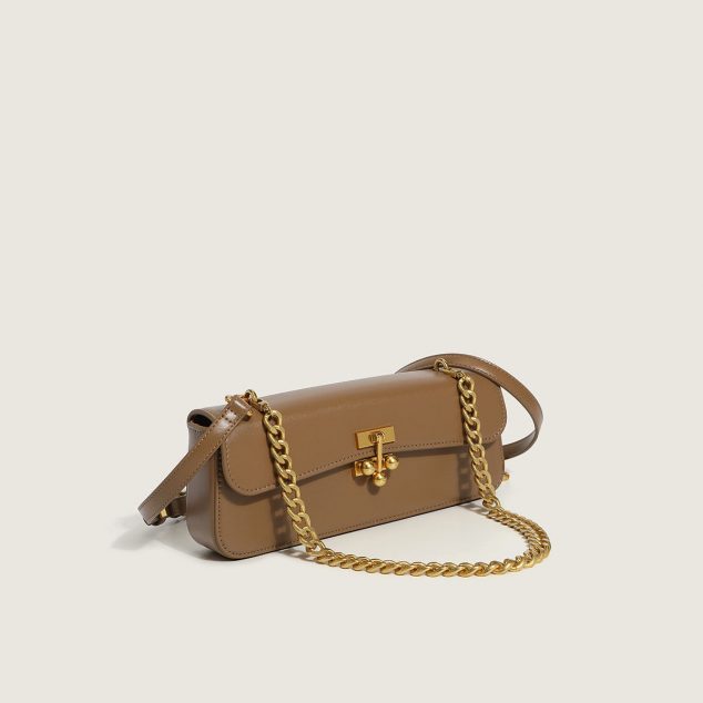 Cool Minimalist Box Bag, Trendy Chain Crossbody Bag, Mini Hard