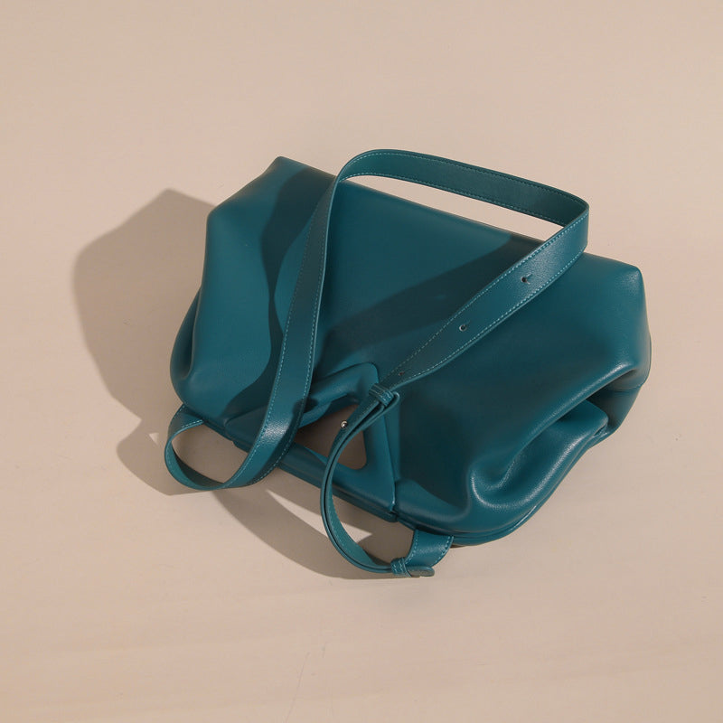 Women's Cowhide Leather Triangle Clutch Bags