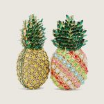 Handgefertigte Damen Ananas Abend Clutch mit Strasssteinen