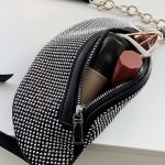 Damen Strass Ketten Gürteltaschen