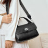 Women's Lychee Grain Genuine Leather Top Handle Satchels