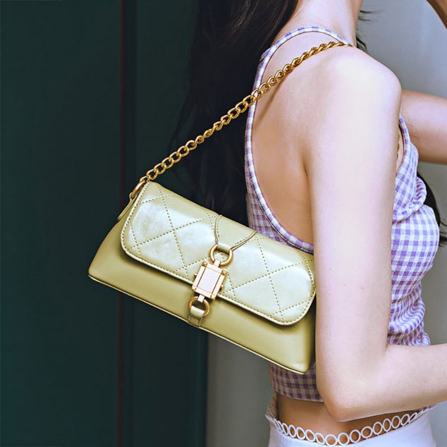 Women's Chains Flap Baguette Bags Shoulder Bags