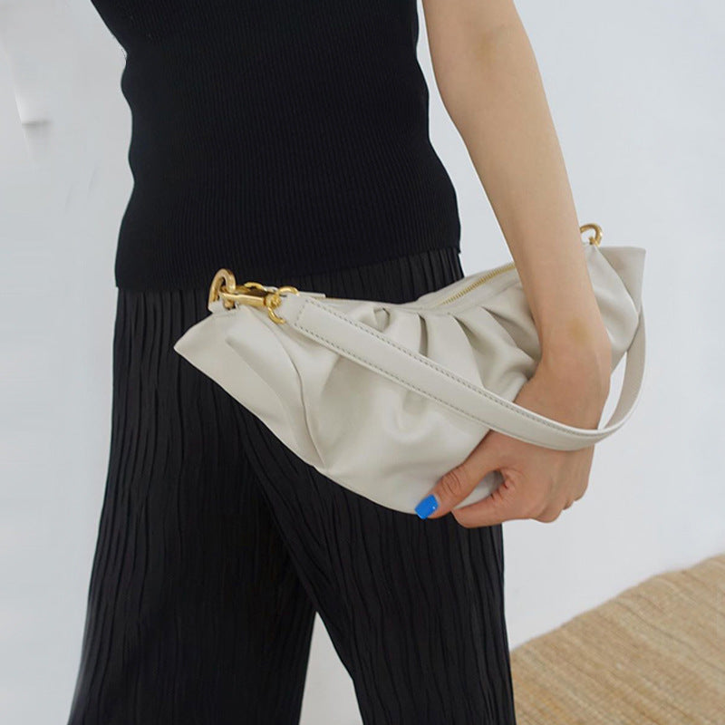 Women's Vegan Leather Dumpling Wristlet Clutch Bags