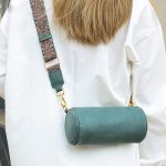 Sacs à cylindre minimal en cuir véritable pour femmes
